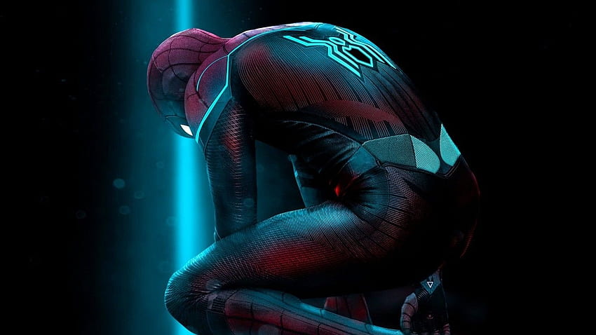 Spider Man: Weit weg von zu Hause, Bodysuit, Tom Holland HD-Hintergrundbild