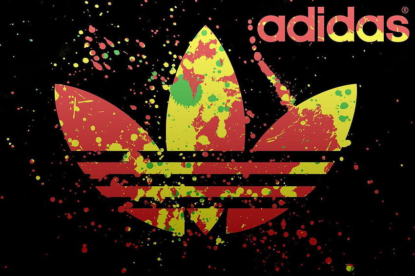 โลโก้ Adidas โลโก้ Adidas สีสันสดใส วอลล์เปเปอร์ HD