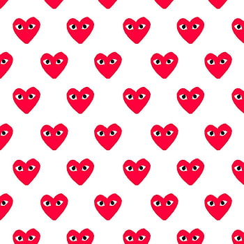 Download Red Comme Des Garçons Play Heart Wallpaper