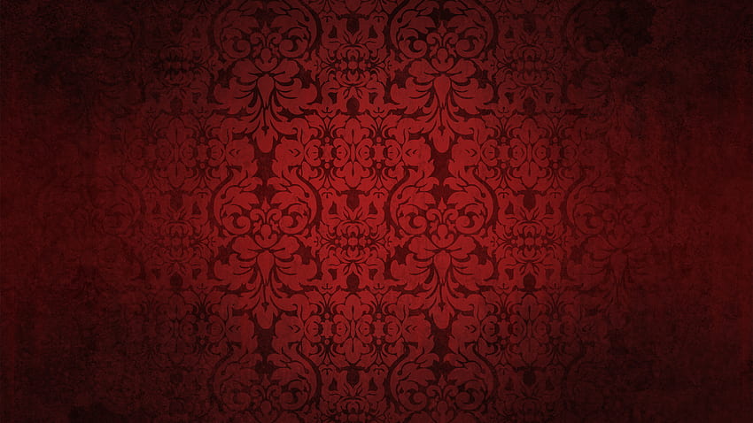 Damask Vintage Red Fleur De Lis Pattern HD wallpaper