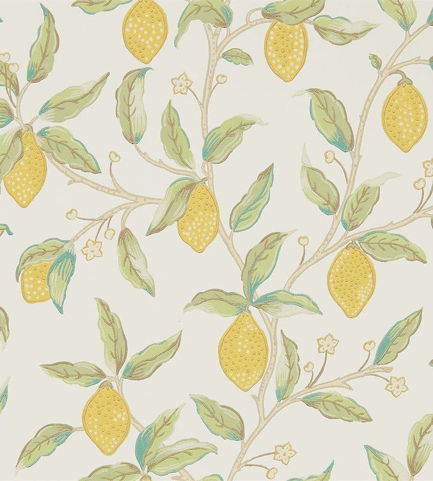 Morris & Co - Lemon Tree, Lemon Pattern HD phone wallpaper
