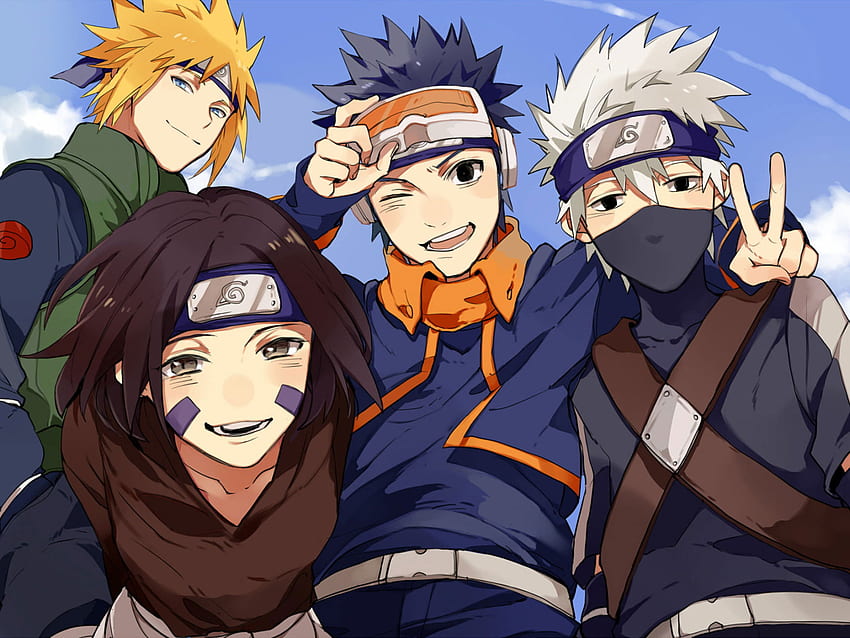Naruto, Anime, Kakashi Hatake, Minato • Per te For & Mobile, Kid Kakashi e Obito Sfondo HD