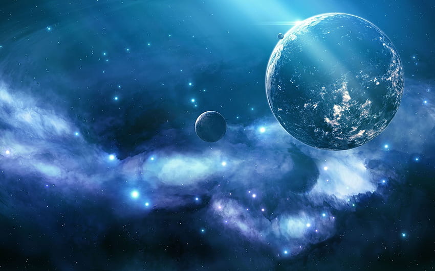 Digitales Universum Planeten Fantasy Space Wallpap HD-Hintergrundbild