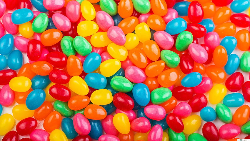 Bright Colorful Jelly Beans - & Background HD wallpaper