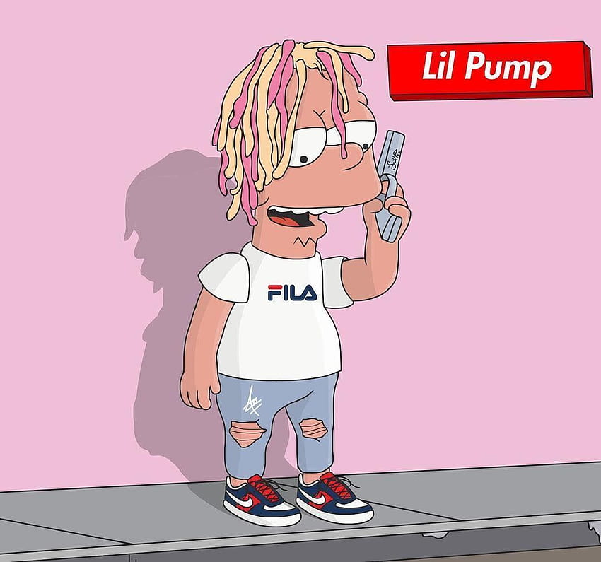Bart Simpson Lil Pump, Supreme Lil Pump HD wallpaper