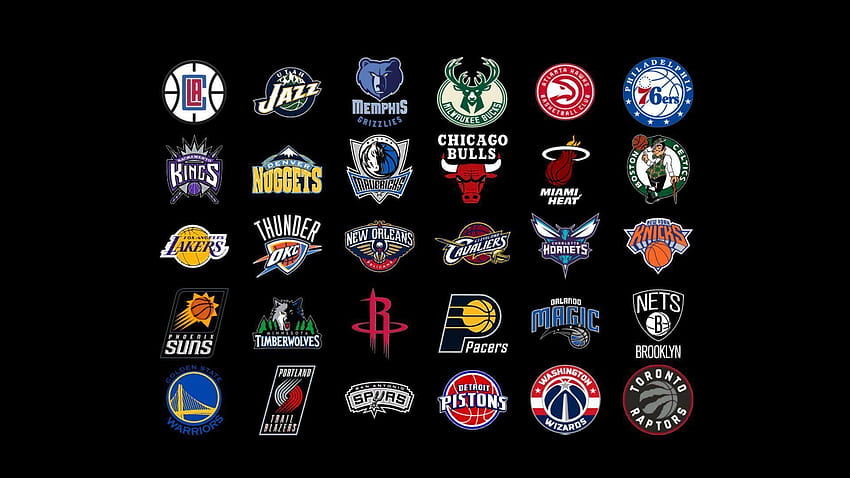 Logotipos da equipe da NBA 2016, logotipos esportivos papel de parede HD