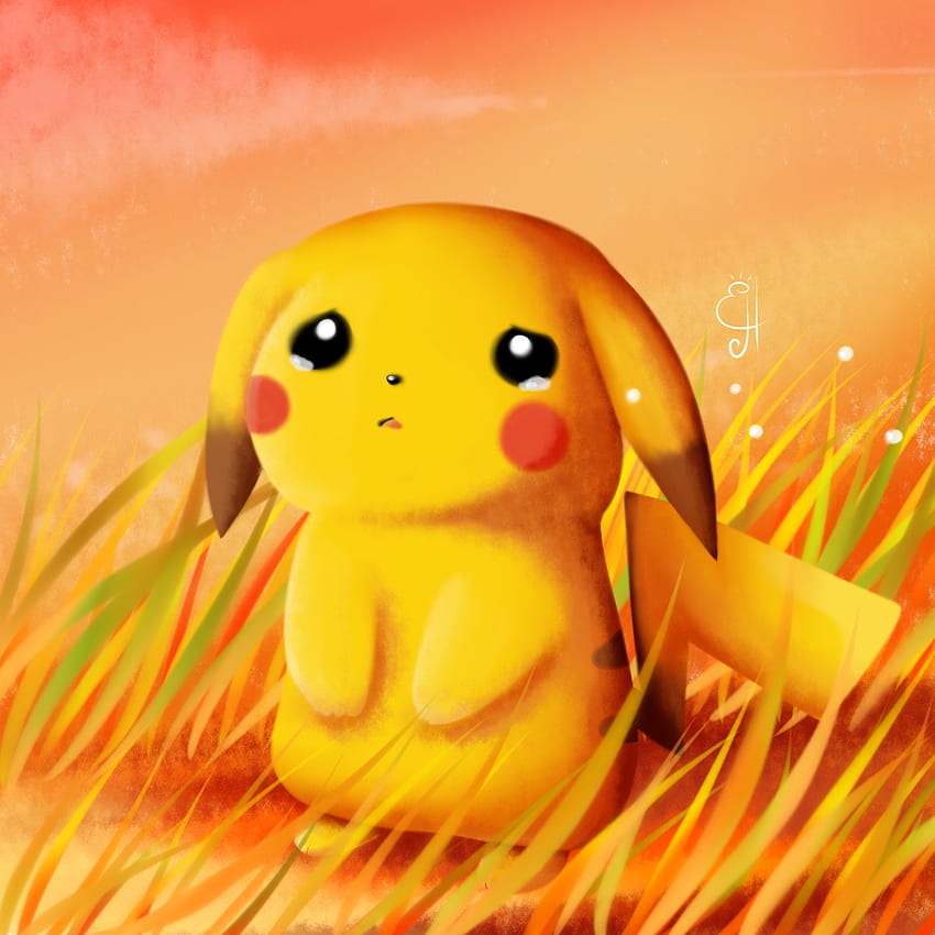 Ich weiß, das ist sozusagen nicht gerade ein Moment, aber komm, trauriges Pikachu HD-Handy-Hintergrundbild