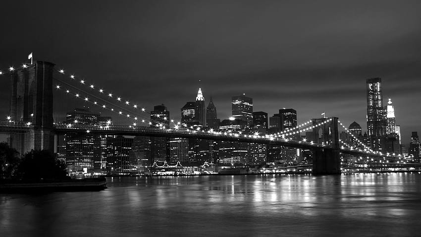 ギャラリー - ニューヨークのスカイラインの黒と白, Mac の黒と白 高画質の壁紙