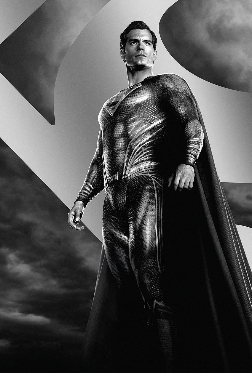 Superman Zack Snyder Coupe, Films, et Arrière-plan, Superman noir et blanc Fond d'écran de téléphone HD