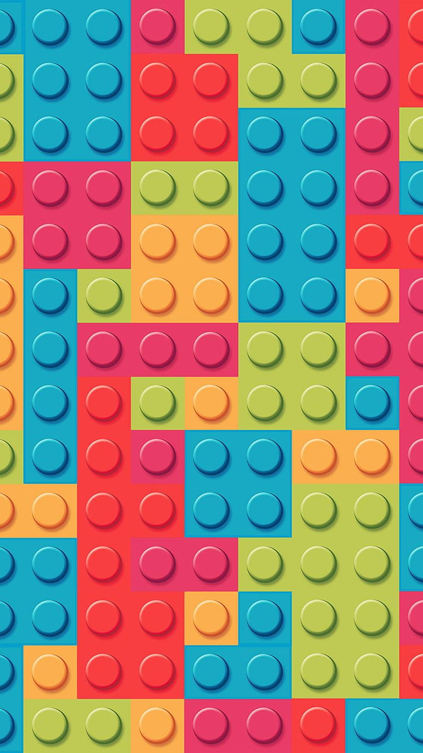 Blocks Rainbow Lego Art Pattern Pastel, Building Blocks HD phone wallpaper