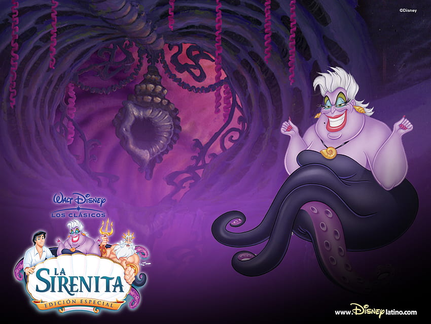 pequena sereia, Disney Ursula papel de parede HD