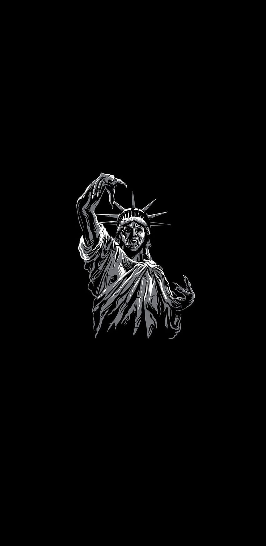 The Evil Liberty statue. OLED . samsung s9 plus, OLED Galaxy HD phone  wallpaper | Pxfuel