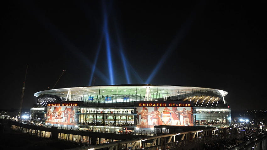 Emirates Stadium ตอนกลางคืน Arsenal FC Ultra วอลล์เปเปอร์ HD