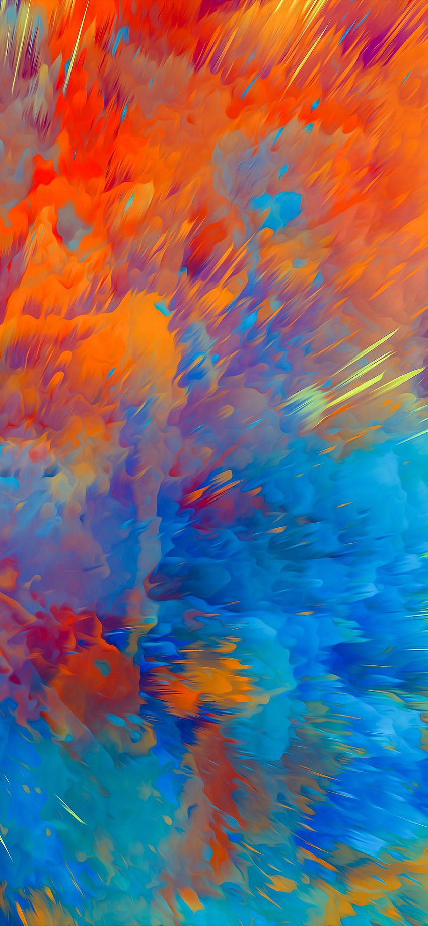 Orange and Blue Explosion - For Tech, Orange and Blue Gaming HD phone wallpaper