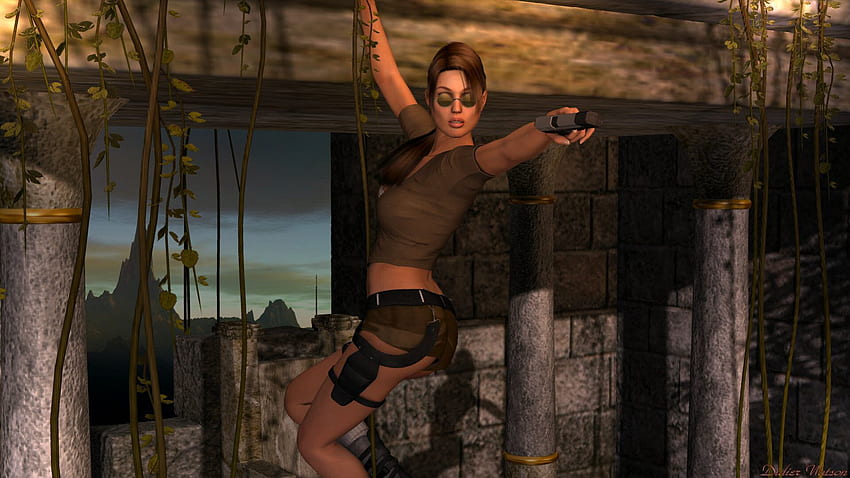 Solo in giro, Tomb Raider, poser, Lara Croft, Lithonion Sfondo HD