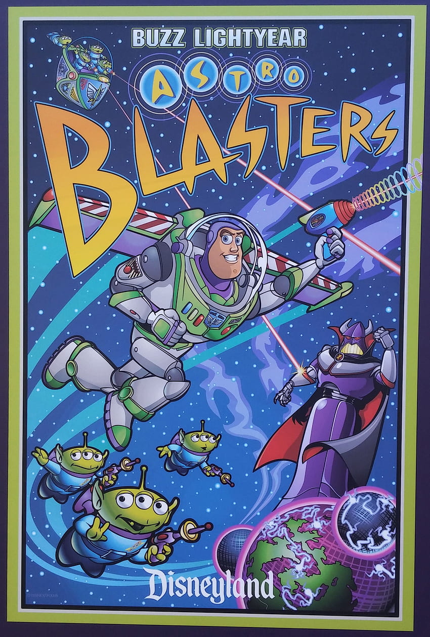 Astro blastery Buzza Lightyeara. Vintage plakaty Disneya, Disney, Retro Disney Tapeta na telefon HD