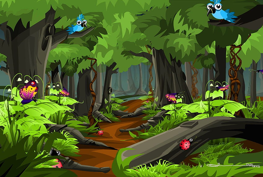 Animated Forest Clipart, Clip Art, Clip, Cartoon Jungle HD wallpaper |  Pxfuel