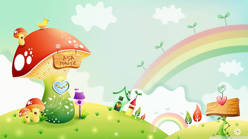Spring Landscape With Rainbow 2 Ultra Background for U TV : & UltraWide & Laptop, Cute Landscape HD wallpaper