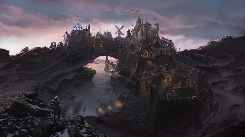 The Elder Scrolls V: Skyrim, City, Fantasy Art, Video Games / e Mobile Backgrounds papel de parede HD