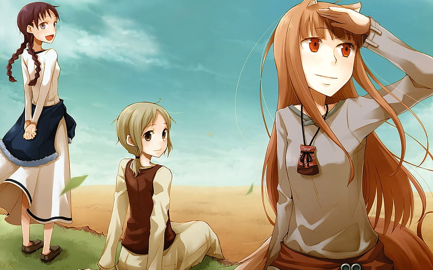 Spice and Wolf, nora arendt, horo, wolfgirl, wolf, chloe, wolf girl, wheat, holo HD wallpaper
