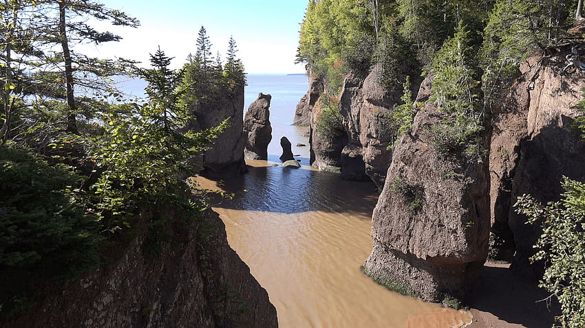 Canada Tide High At Hopewell Rocks Stock Video Footage, Hopewell Scenery HD wallpaper