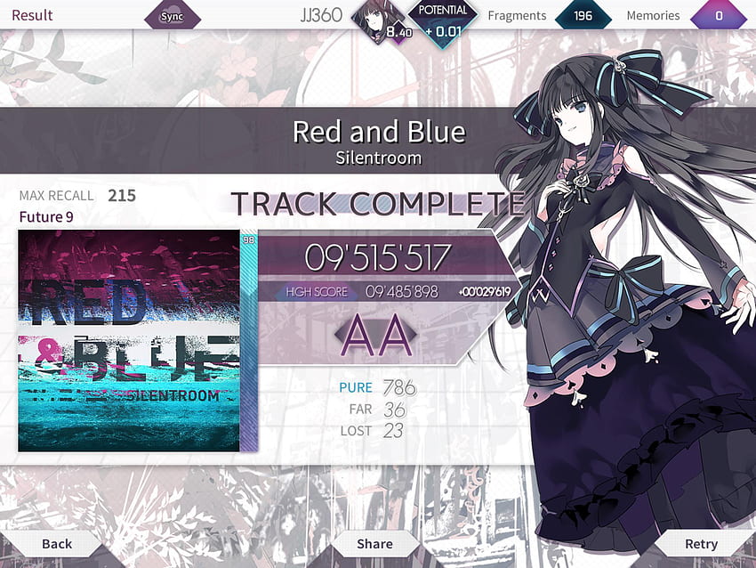 Got an AA on Red and Blue with a bit of practice. and oil. cooking oil. : arcaea, Arcaea - New Dimension Rhythm Game HD wallpaper