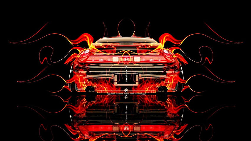 ตู้โชว์ความสามารถด้านการออกแบบนำองค์ประกอบที่เย้ายวนใจ Fire, Fire Car วอลล์เปเปอร์ HD