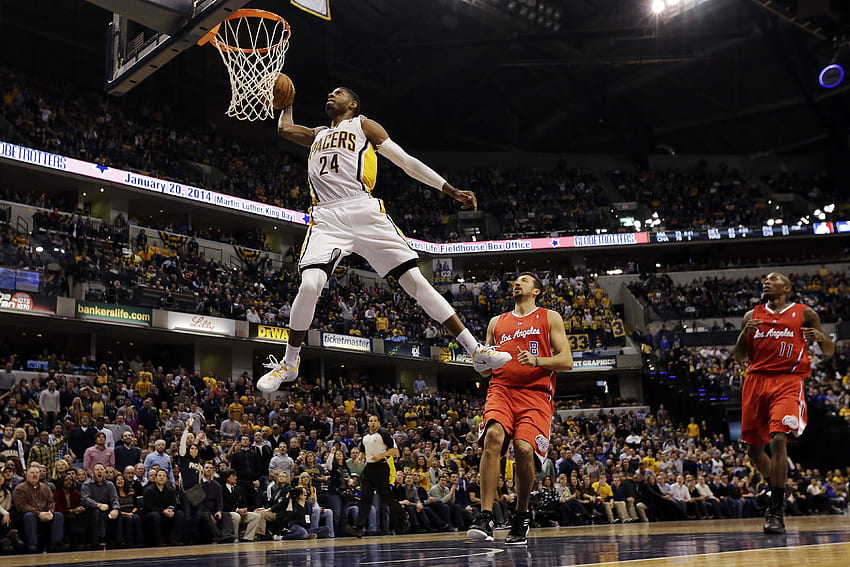 dunk de lanne prfr em NBA Paul George dunk Clippers papel de parede HD