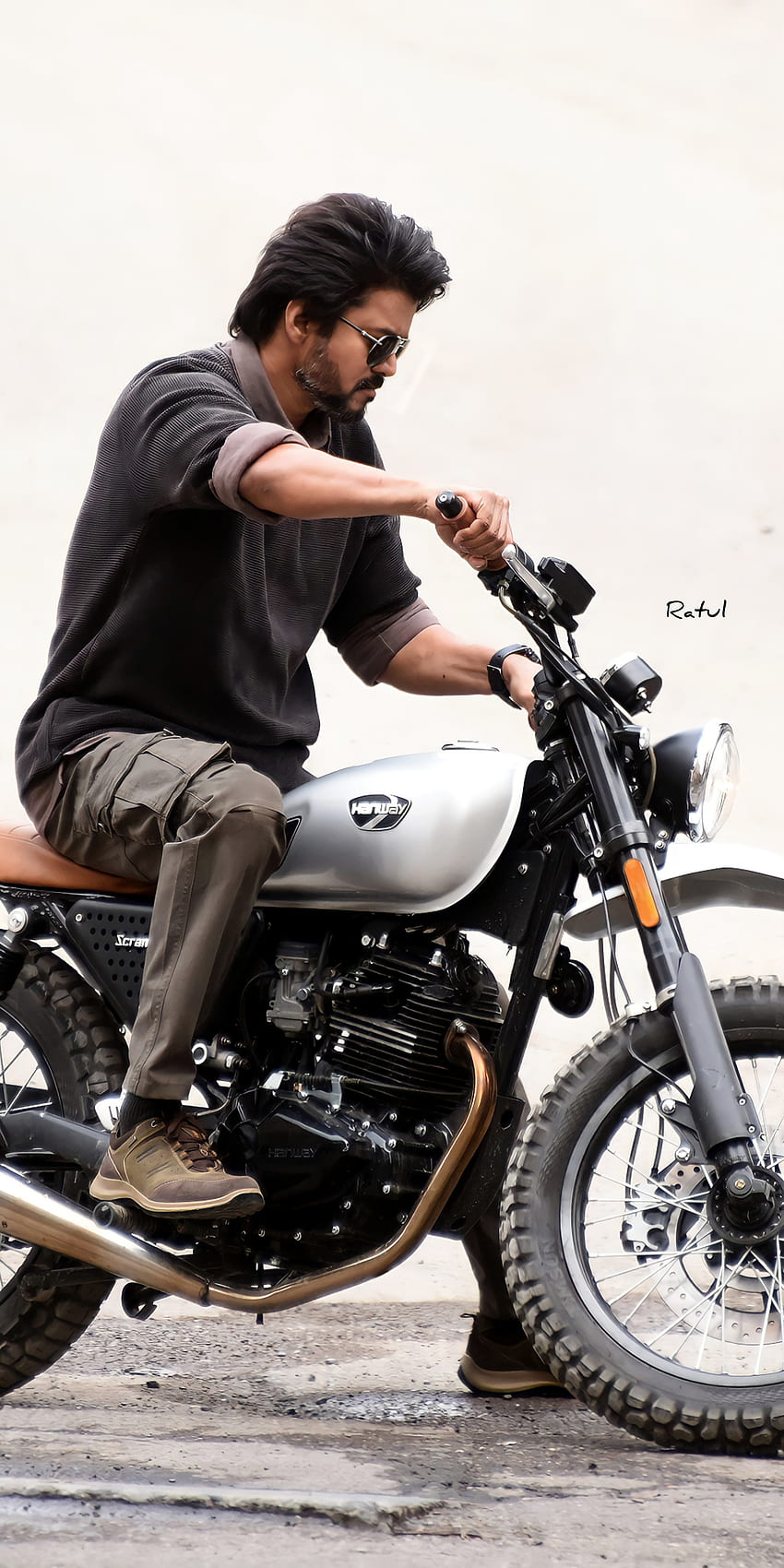 Thalapathy Vijay, motocykl, bestia, Veera Tapeta na telefon HD