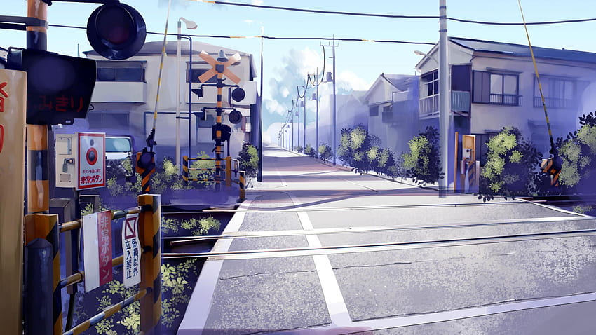 Anime Railway crossing , Background, Mobile, 16 9 Rinnegan HD wallpaper