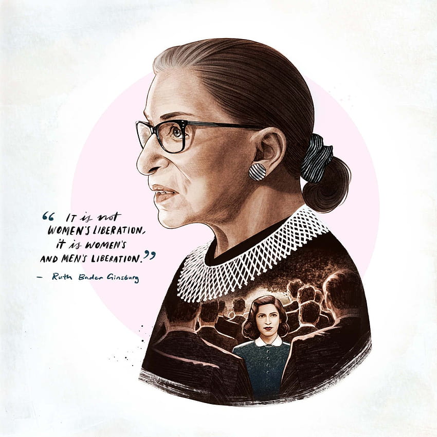 Ruth Bader Ginsburg - eOne UK - Helen Green Illustration, RBG HD phone wallpaper