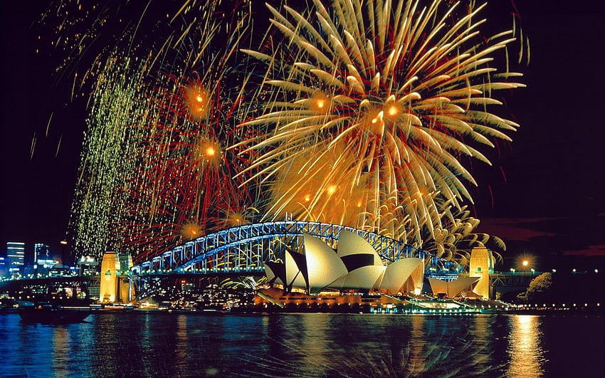 Fogos de artifício na Sydney Opera House, Austrália, mundo. Fogos de artifício na Ópera de Sydney, Austrália papel de parede HD