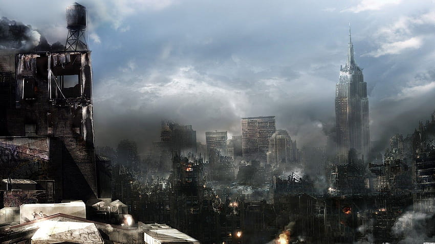 Dystopie-Hintergrund. Dystopia, Dystopia Dieselpunk und Dystopia Background, Dystopian City HD-Hintergrundbild