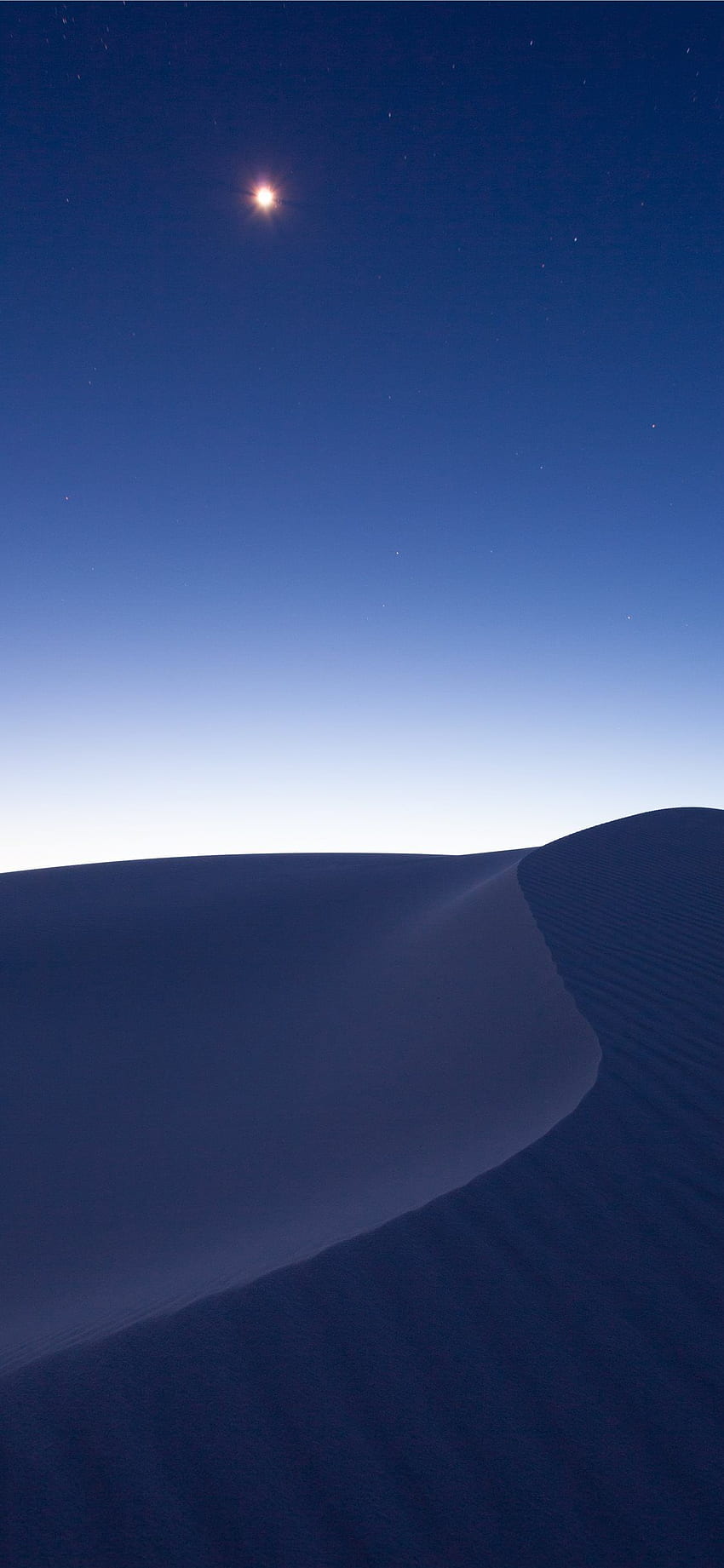 champ désertique sous nig iPhone 11, Blue Desert Fond d'écran de téléphone HD