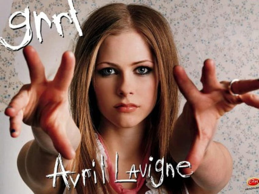 Avril Lavigne, pretty, cute, girl, fingers, avril, female HD wallpaper