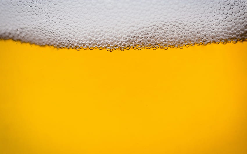 texture de bière, bière avec fond de mousse, texture de bière légère, bière avec texture de mousse, texture de boisson jaune, bière, fond de bière légère, fond de bière Fond d'écran HD
