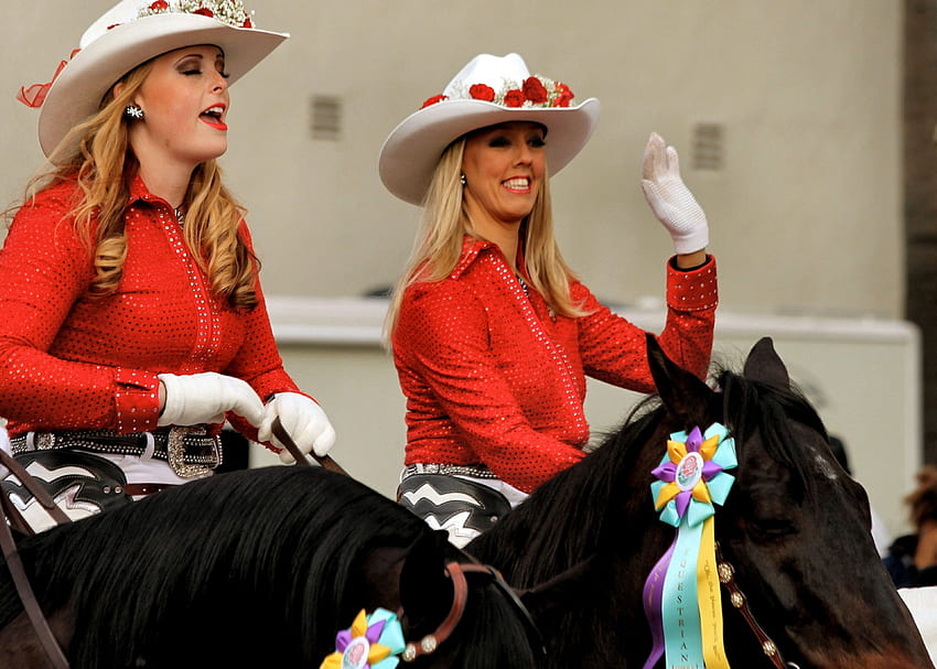 Rodeo Dreamers, style, rodeo, fun, cowgirls, horses, blondes, parade, girls, women, models, western, hats, female HD wallpaper