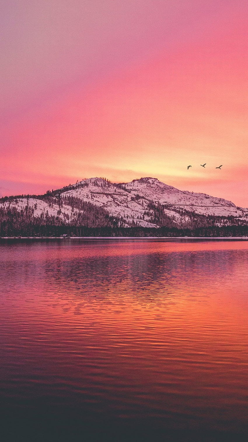 Mountains Lake Sunset - [], Sharp Sunset HD phone wallpaper