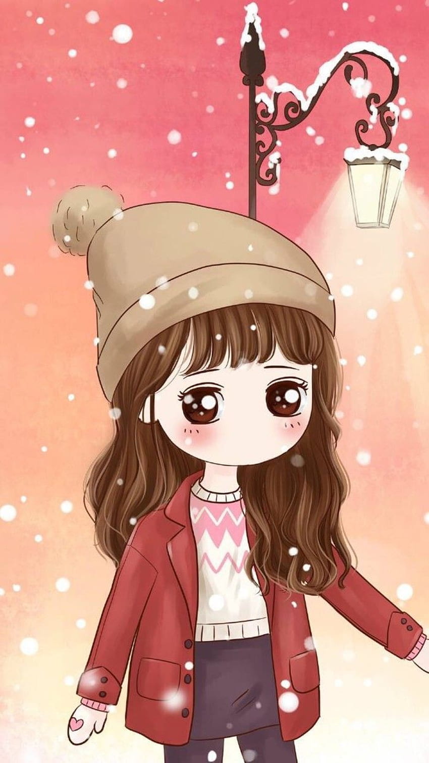 Korean Cartoon Girl, Little Girl Cartoon HD phone wallpaper