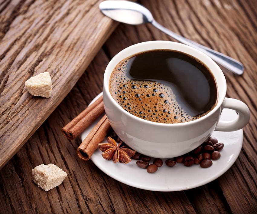 Kaffee, schwarz, heiß, Zucker, Tasse HD-Hintergrundbild