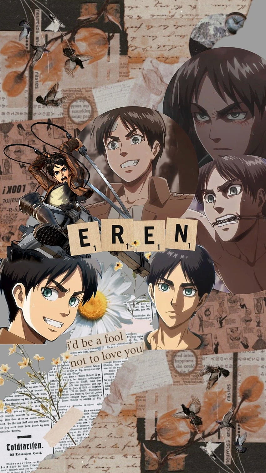 Eren Yeager And the Attack Titan | Wallpapers.ai