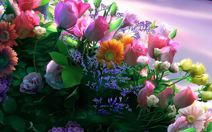 Flowers, Roses, Bouquet, Composition HD wallpaper