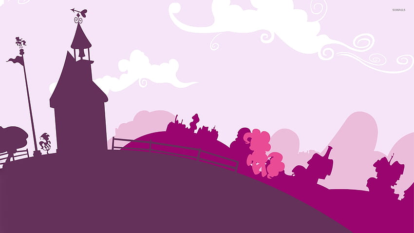 Pinkie Pie in a pink town - My Little Pony - Cartoon , Cartoon Town HD wallpaper
