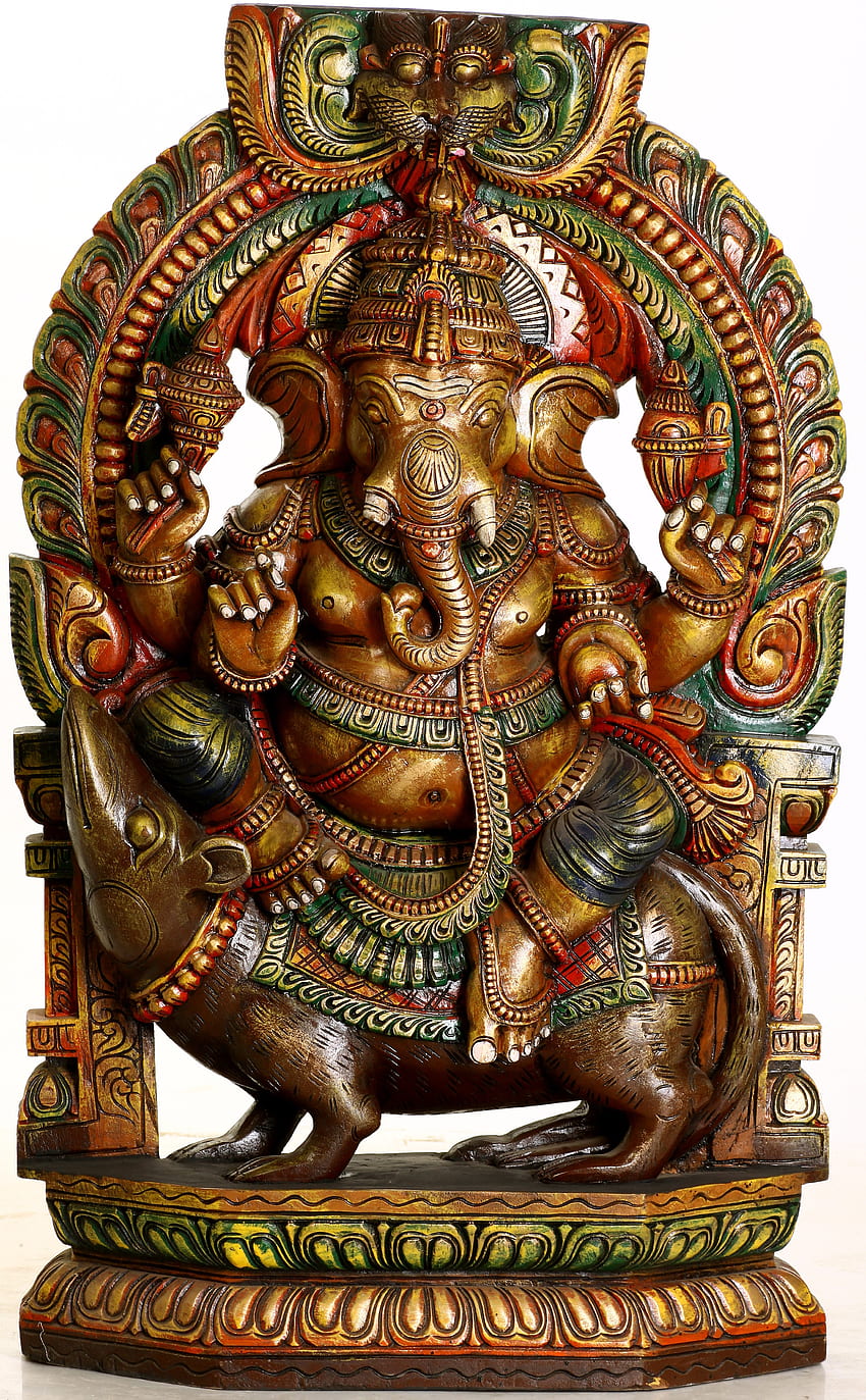 Vijay Ganapati: A Pure Classical . Exotic India Art, Ganapathy HD phone wallpaper