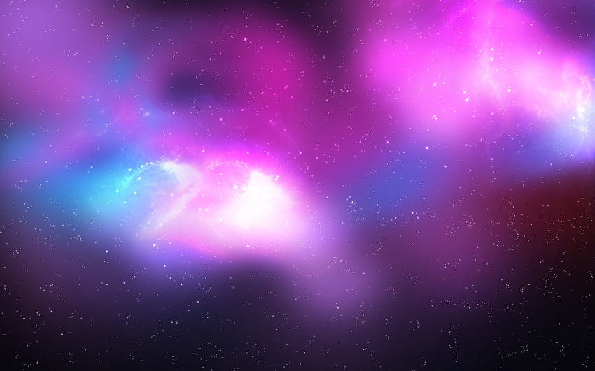 Cielo viola, rosa e nero, spazio, stelle, viola, nebulosa rosa Sfondo HD
