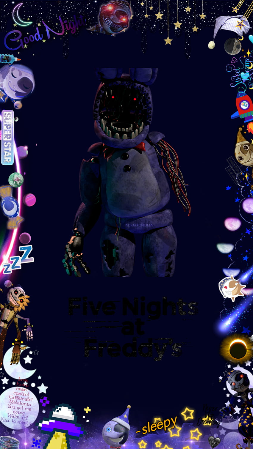 FNAF Withered Bonnie, Fan, Spiel, Horror, Nächte, dunkel HD-Handy-Hintergrundbild