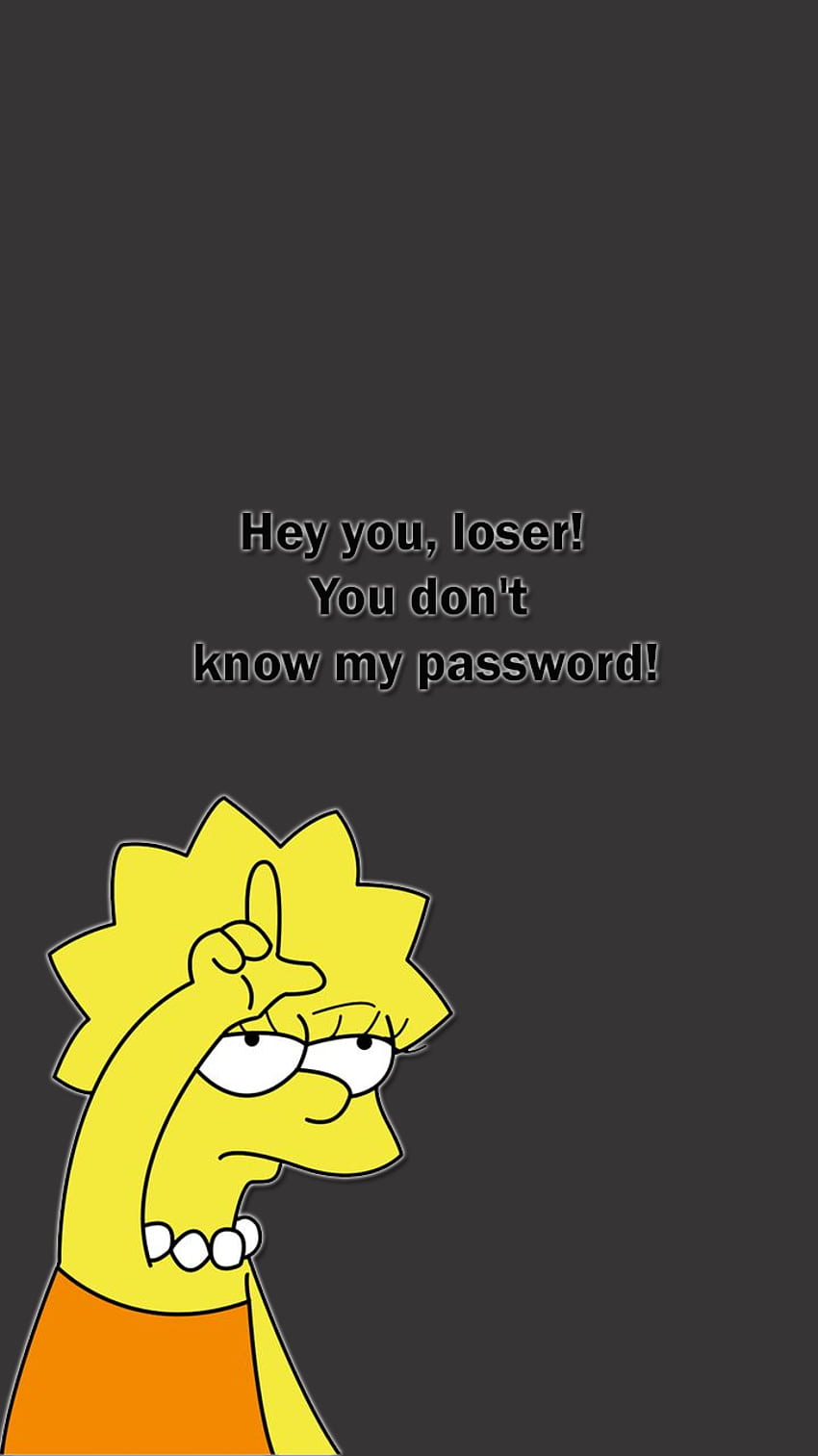 Best You Dont Know Password Tumblr - De Bart, You Don't Know My Password HD 전화 배경 화면