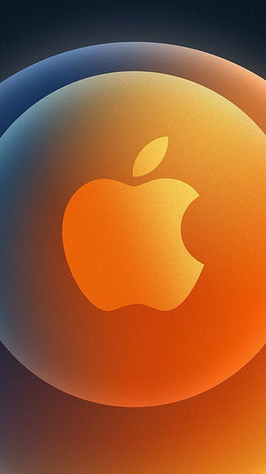 Iphone 12, Orange Theme, apple logo HD phone wallpaper | Pxfuel