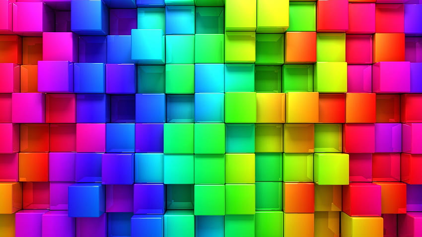Cubic Rainbow U, Rainbow Windows HD wallpaper