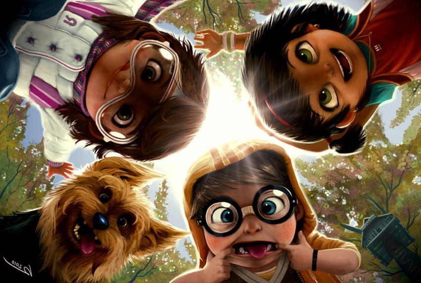 Digital Art Children Dog And - Kids, Cartoon Dog HD wallpaper